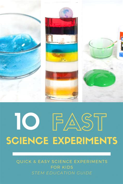 Science Experiments You Can Do In 5 Minutes Stem Education Guide
