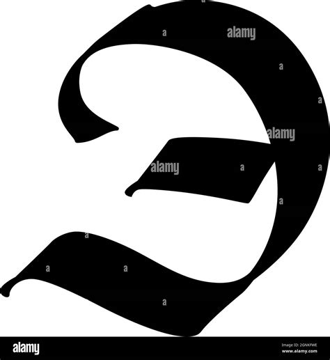 La Lettera In Stile Gotico Vettore Alfabeto Il Simbolo è Isolato Su