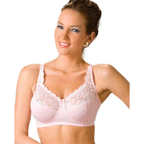 Ladies Pink Camille Non Wired Full Cup Jacquard Laced Womens Bra Sizes