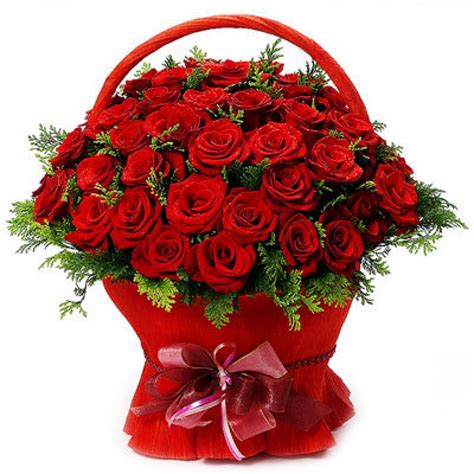 100 Red Roses Tall Basket Arrangement Anniversary Flowers Anniversary