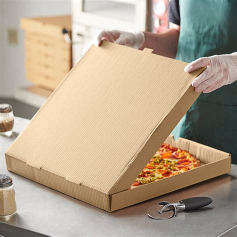 Choice 18 X 18 X 2 Kraft Corrugated Plain Pizza Bakery Box 50 Case