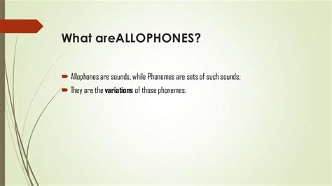 English Allophones