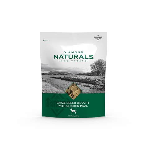 It's a dry dog food that is designed sans the corn, wheat, and filler, making it one of the best puppy food. Large Breed Dog Biscuits with Chicken Meal | Diamond Naturals