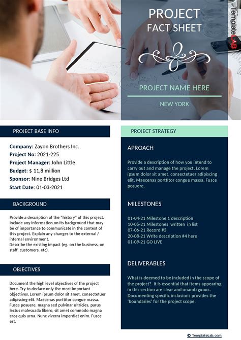 Beautiful Fact Sheet Templates Examples And Designs