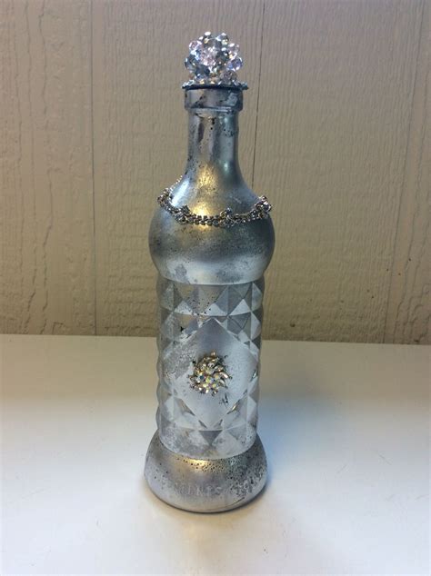 mercury glass bottle glass bottles glass vase glass transition altered bottles mercury glass