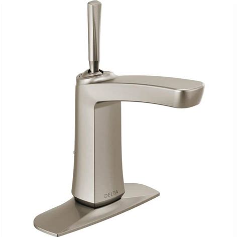 Delta Vesna Single Hole Single Handle Bathroom Faucet In Spotshield Brushed Nickel 15989lf Sp
