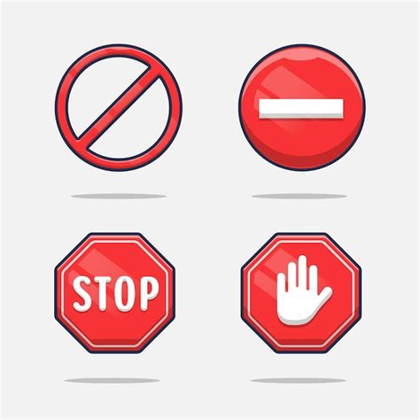 Premium Vector Stop Sign Icon Notifications That Do Not Do Anything