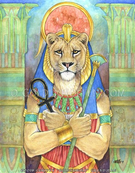 Sekhmet Egyptian Lioness Goddess Print Etsy Egyptian Art Sekhmet Art