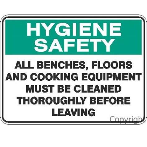 Hygiene Safety Clean Kitchen Signs Signage