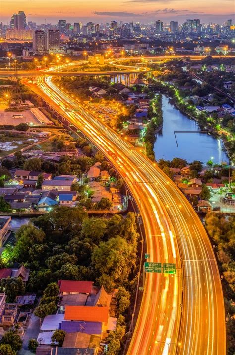 Bangkok City View With Expressway Stock Image Image Of Road