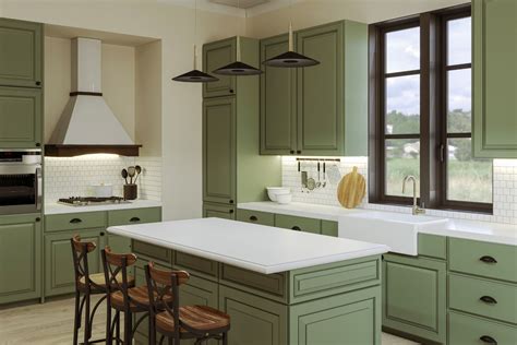 Sage Green Kitchen With Cherry Cabinets Wow Blog