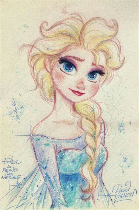 Elsa From Frozen Disney Sketches Disney Drawings Disney Art