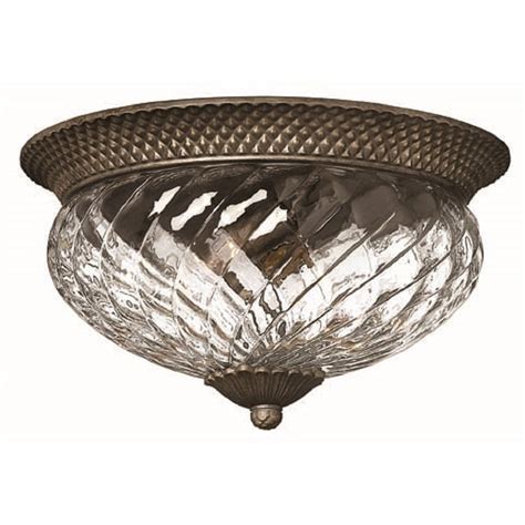 Large Flush Fitting Ceiling Light For Low Ceilings Traditional Bronze