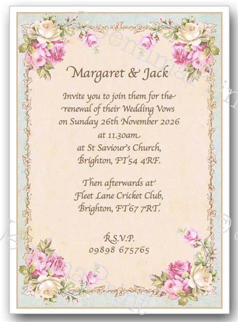 Who is the service provided for ? Wedding Vow Renewal Invitations - Jemima Print
