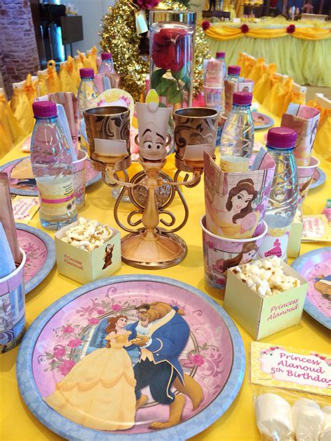 Kids Table Beauty And The Beast Party Belle Birthday Party Belle