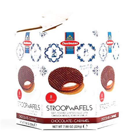 Amazon Com Daelmans Chocolate Caramel Stroopwafel Box 7 9 Oz Each 1