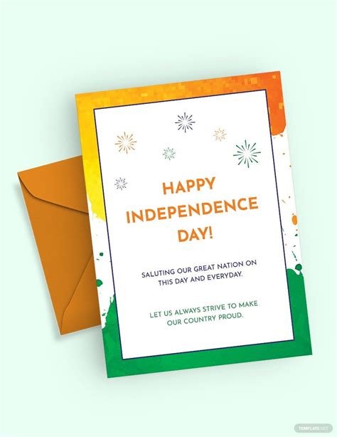 India Independence Day Greeting Card Template In Illustrator Psd Word