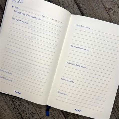 Guided Dream Journal Dream Diary Dream Notebook Sleep Etsy