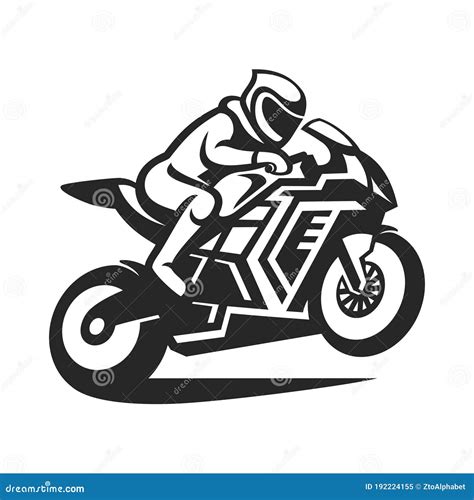 Biker Race Logo Clip Art Stock Vector Illustration Of Gear 192224155