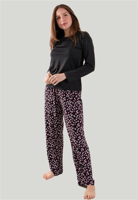 Pijama Longo Feminino Conjunto De Frio Personagem Roupa De Dormir Barato Atacado Calça Blusa