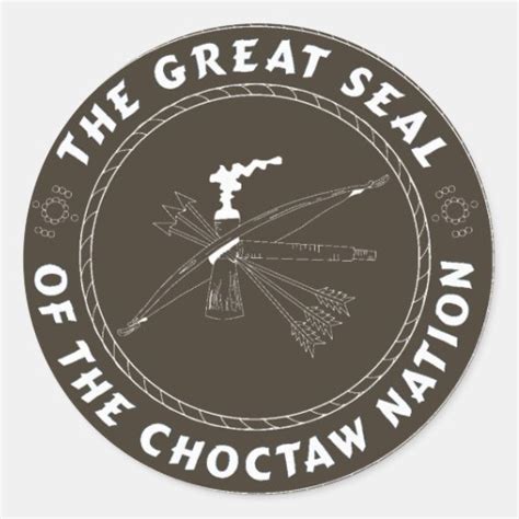Choctaw Nation Great Seal Round Sticker Zazzle