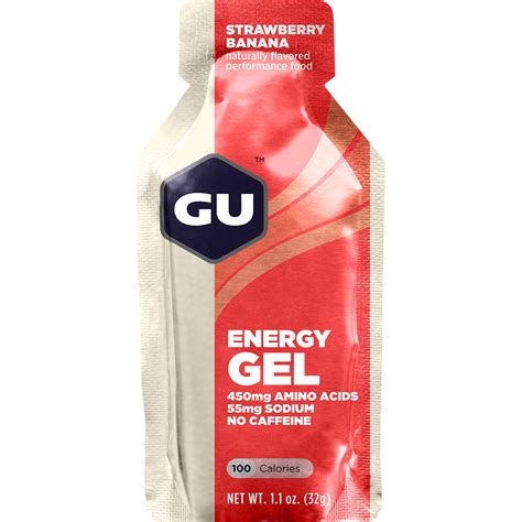 Gu Energy Labs Gel 24 Pack Strawberry Banana Gu 123052 Bandh