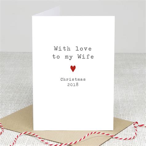 Wife Love Christmas Card By Slice Of Pie Designs