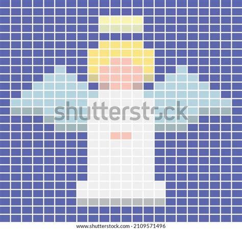 Pixel Angel Vector Image Mosaic Angel Stock Vector Royalty Free