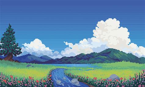 Pixel Art 30 Great Examples Pixel Art Landscape Pixel Art Pixel