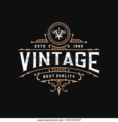 Vintage Frame Logo Antique Label Suitable Stock Vector Royalty Free