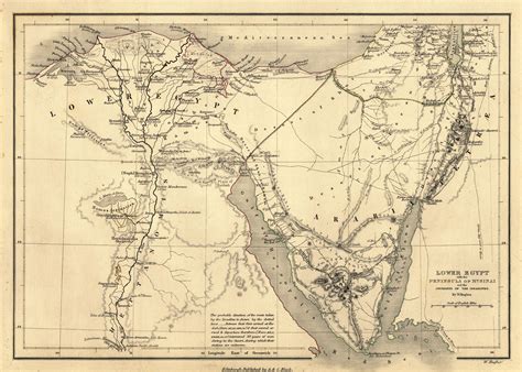 Biblical Map Journey Of The Israelites Lower Egypt Map Peninsula Of
