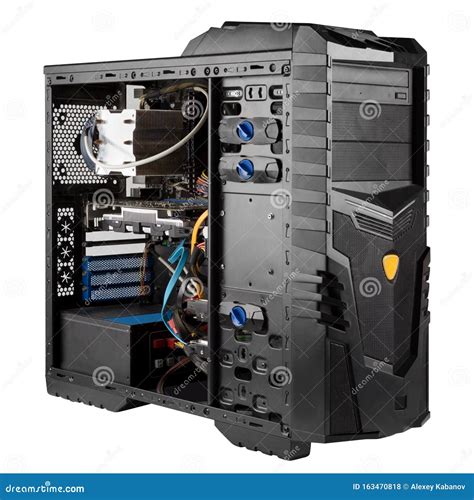Open System Unit Isolated Computer Case With Side Panel Detached