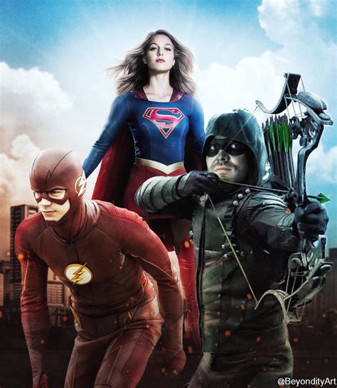 Dctv Trinity The Flash Supergirl Green Arrow By Beyondityart On