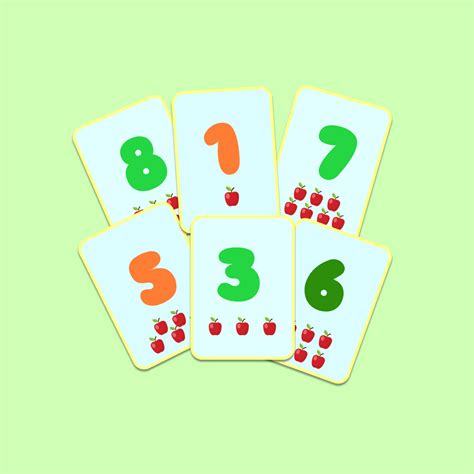 numbers 1 10 flashcards kids printables