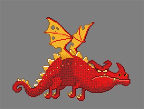 Pixel Art Early Version Of Dragon Dash On Behance Pixel Dragon Pixel Art Games Halloweenie