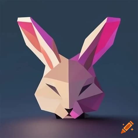 Minimalist Polygonal Rabbit Artwork