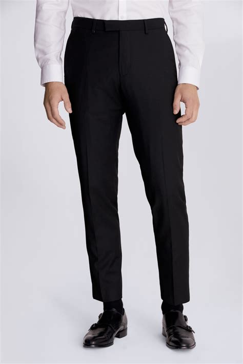 Slim Fit Black Stretch Trousers Buy Online At Moss