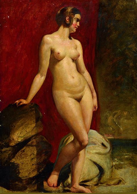A Study Of A Standing Female Nude Painting By William Etty Fine Art