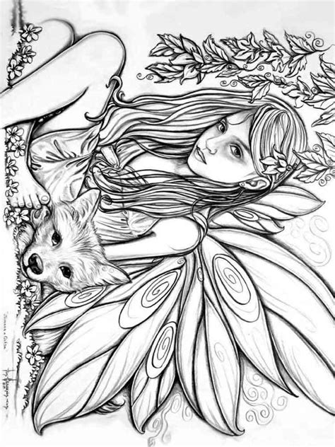 Fairy Coloring Pages For Adults Free Printable Fairy Coloring Pages