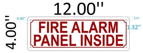 Fire Alarm Panel Inside Sign Nyc White Aluminum Reflective Sign Hpd