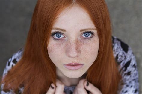 Freckles Blue Eyes Redhead Women Face Hd Wallpaper Rare Gallery