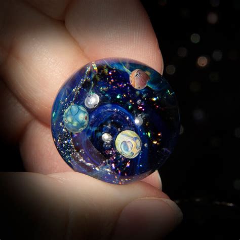 Galaxy Ball Marble Glass Space Sphere Lampwork Space Glass Etsy