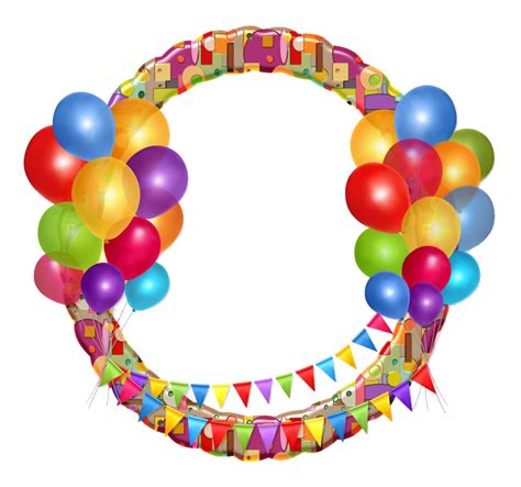 Balloons Birthday Frame Png File Png Mart