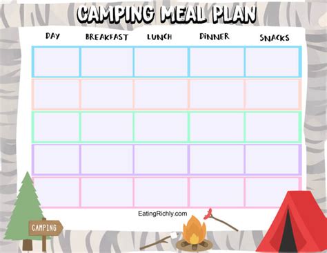 Lets go camping!', a number of things must be borne in mind in the planning procedure. Best Camping Food for Kids and Printable Camping Meal Plan ...