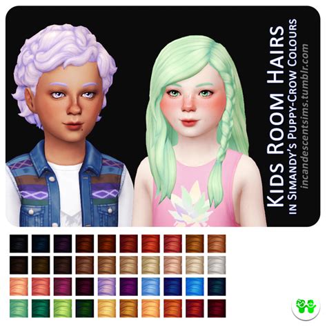 Maggies Sims 4 Gallery All The Kids Room Hairs Recoloured In