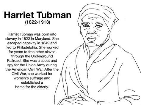 Black History Month Activities Class Activities Harriet Tubman For