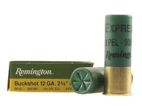 Remington Express Ammo 12 Ga 2 34 000 Buckshot 8 Pellets Box Of 5