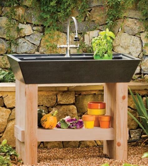 The two other basins look. The Cheap and Easy Way To Install An OutDoor Kitchen Sink ...