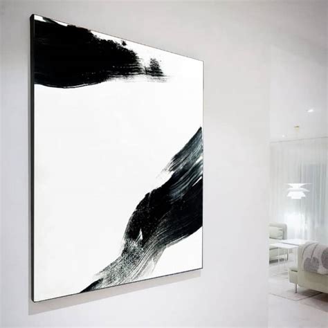 Minimalism Black And White Original Painting For Sale Ron Deri Art