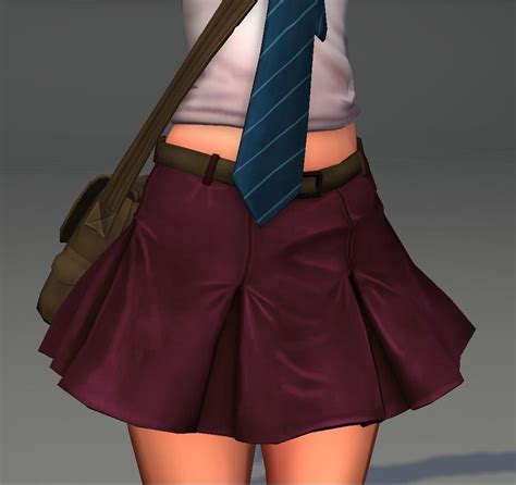 3d Model Anime School Girl Rigged Low Poly Vr Ar Low Poly Obj